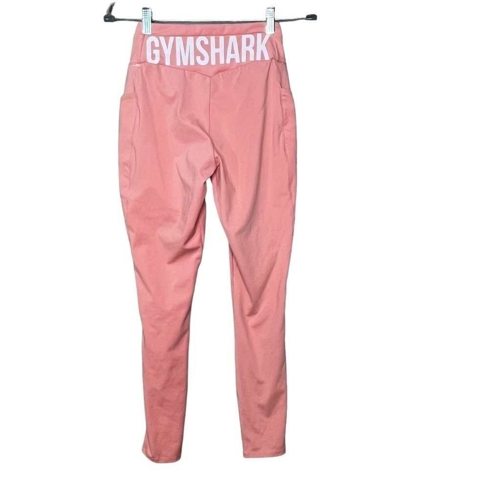 Gymshark Womens Leggings Peach Size Small Back Spellout Pockets